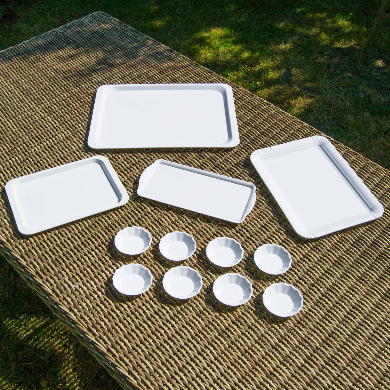 Dörtlü 12 Parça Melamin Tepsi Seti