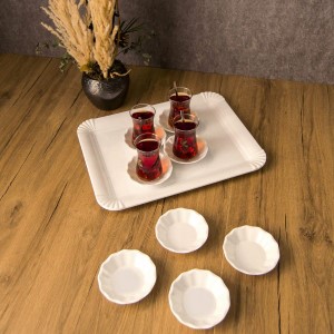 8 Kişilik 9 Parça Melamin Çay Takımı