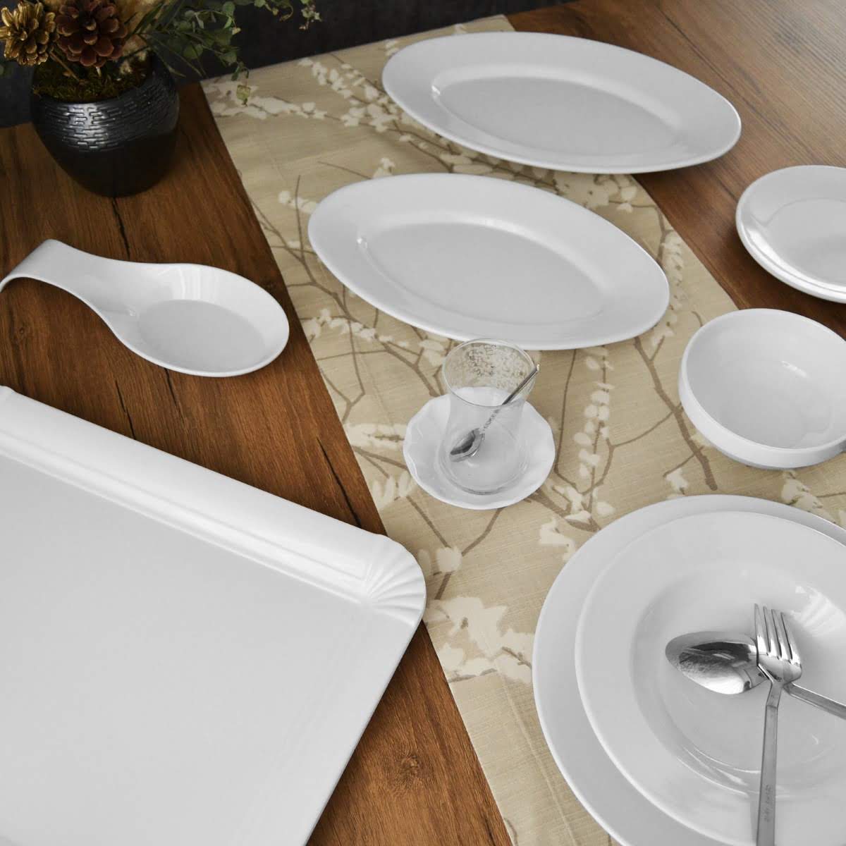 4 Kişilik 25 Parça Melamin Yemek Takımı